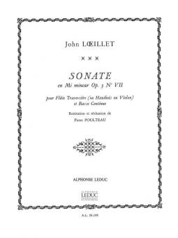 Sonate en Mi Mineur Op. 3 No. 7 