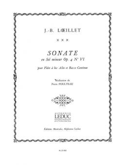 Sonate en Sol Mineur Op. 4 No. 6 