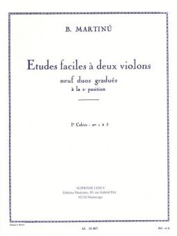 Etudes Faciles A 2 Violons Vol. 1 