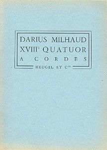 Quatuor a Cordes No. 18 