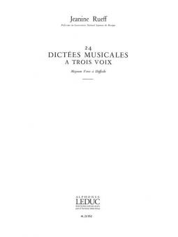 24 Dictees Musicales à 3 Voix 