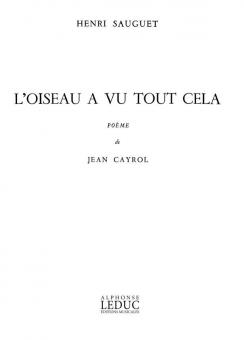 L'Oiseau A Vu Tout Cela 
