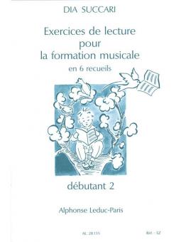 Exercices De Lecture Pour La Formation Musicale Vol. 2 Debutant 2 