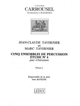 5 Ensembles de Percussion: Etude No.4 