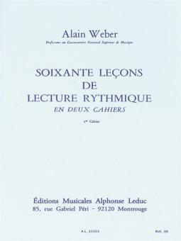 60 Lecons Lecture Rythmique 1 Vol. 1 