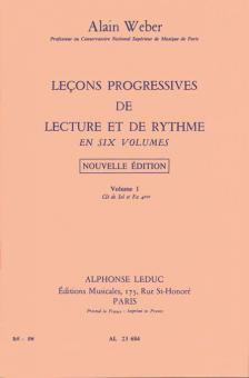 Lecons Progressiveslecture et Rythme Vol. 1 