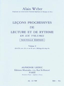Lecons Progressiveslecture et Rythme Vol. 5 
