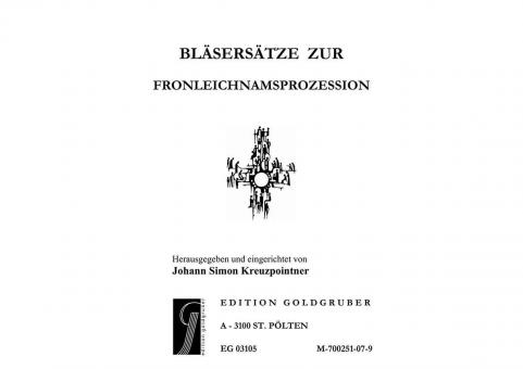 Bläsersätze zur Fronleichnamsprozession 
