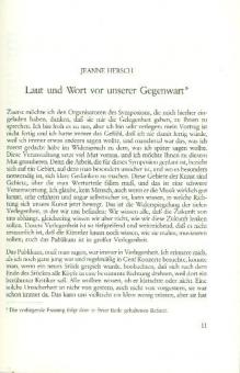 Zum Verhältnis von zeitgenössischer Musik und zeitgenössischer Dichtung 