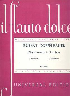 Divertimento für Blockflötenquartett 