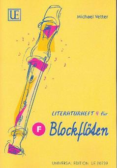 Literaturheft 4 für F-Blockflöten 