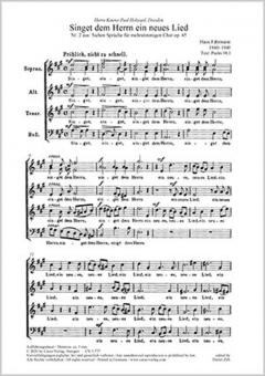 Singet dem Herrn ein neues Lied op. 45/2 