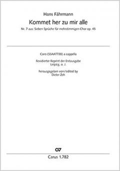 Kommet her zu mir alle op. 45/7 Standard
