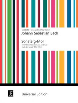 Sonate g-moll (nach der Sonate BWV 1034) 