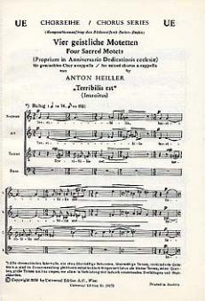 Vier geistliche Motetten für Chor SATB 