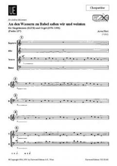 An den Wassern zu Babel saßen wir und weinten 