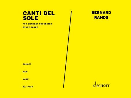 Canti Del Sole For Tenor And Chamber Ensemble Download