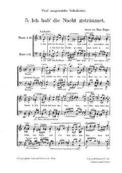 Ich hab' die Nacht geträumet 