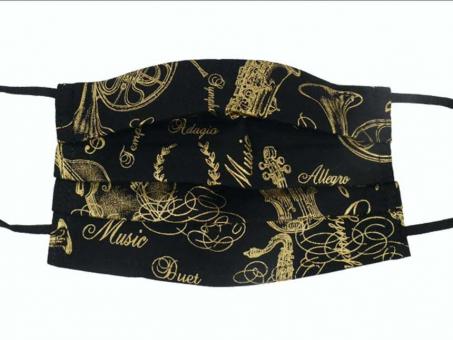 Gesichtsmaske mit Musik - Design 39: Metallic 