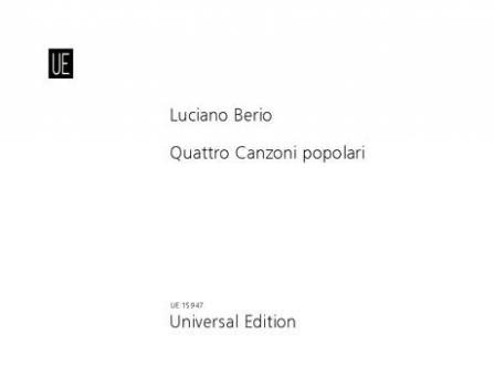 Quattro Canzoni Popolari 