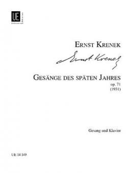 Gesänge des späten Jahres op. 71 