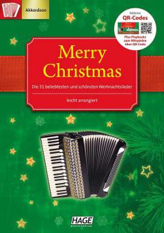 Merry Christmas Akkordeon - mit QR-Codes 
