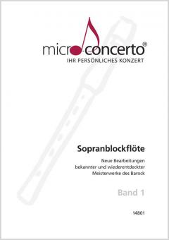 Micro-Concerto Band 1 für Sopranblockflöte 