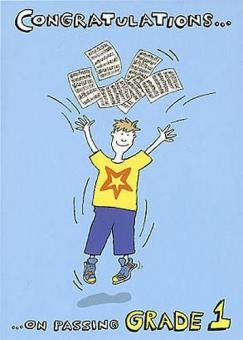 Music Gallery Congratulations Card - Grade 1 (Boy) 