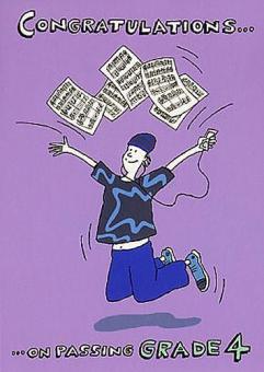 Music Gallery Congratulations Card - Grade 4 (Boy) 