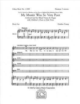 My Master Was So Very Poor 