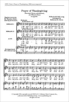 Prayer of Thankgiving 