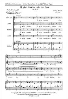 O Give Thanks Unto the Lord 