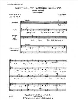 Mighty Lord, Thy Faithfulness Abideth Ever 