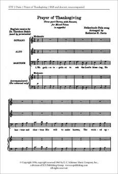 Prayer of Thanksgiving 