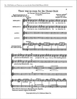 There Was No Room for the Christ Child 