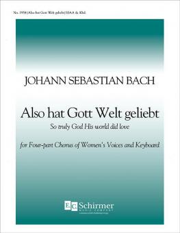 Cantata 68: Also hat Gott die Welt geliebt 
