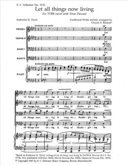 Let All Things Now Living 