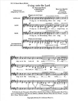 O Sing Unto the Lord 