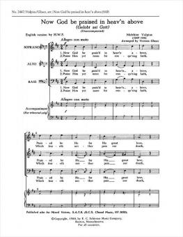 Now God Be Praised in Heav'n Above 