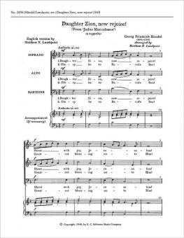 Judas Maccabeus: Daughter of Zion, Now Rejoice 