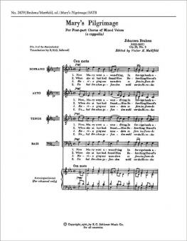 Marienlieder No. 3 Marias Wallfahrt 