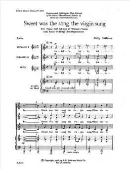 Sweet was the Song the Virgin Sung 