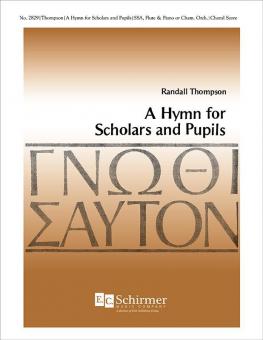 A Hymn For Scholars and Pupils 