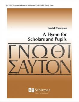 A Hymn For Scholars and Pupils 