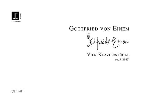 4 Klavierstücke op. 3 