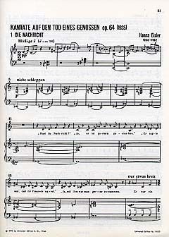 Kantate auf den Tod eines Genossen op. 64 