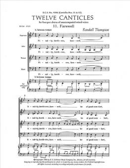 Twelve Canticles No. 11 & 12 