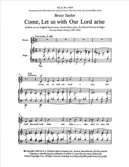 Come, Let Us with Our Lord Arise 