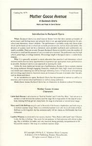 A Backpack Opera: Mother Goose Avenue 