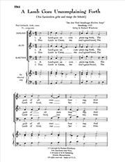 A Lamb Goes Uncomplaining Forth 